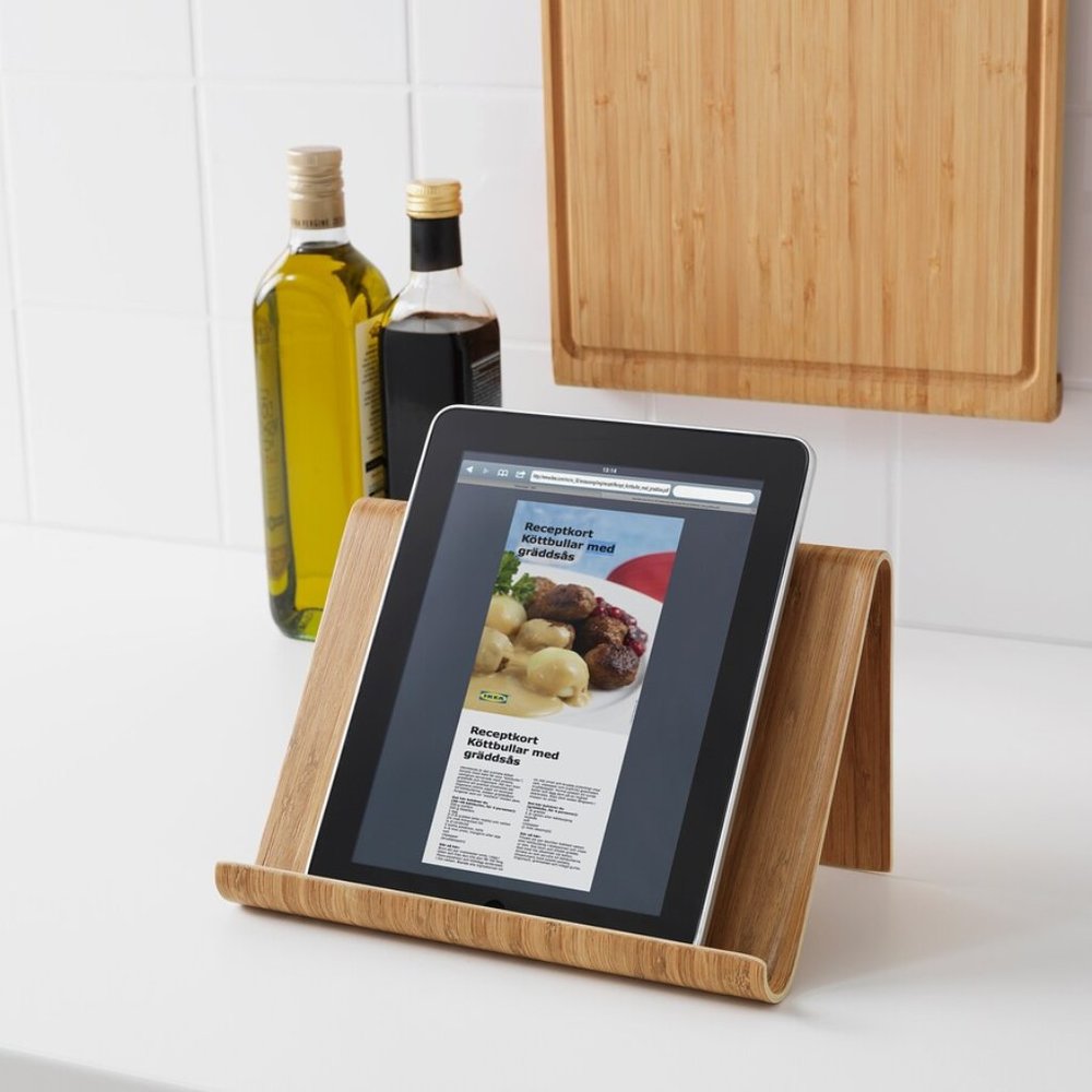 NEW - IKEA VIVALLA Tablet Ipad stand, bamboo, 10 1/4x6 3/4 " - Picture 2 of 4
